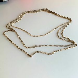 Set of three Vintage Sarah Coventry Gold Tone paper clip necklaces